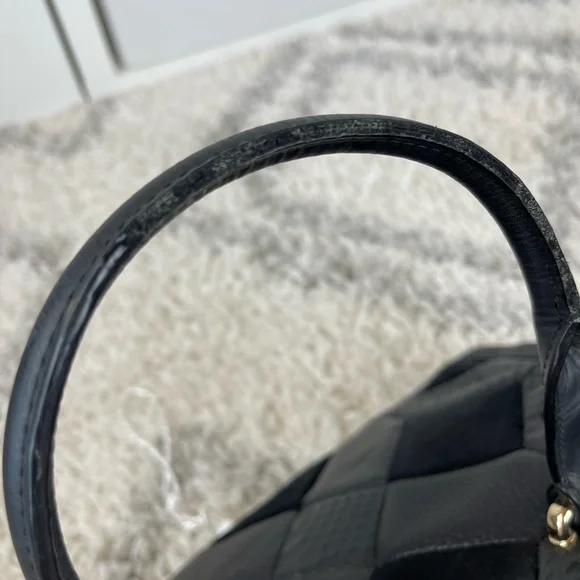 Coach Swagger In Patchwork Pebble Black Leather shoulder Bag
